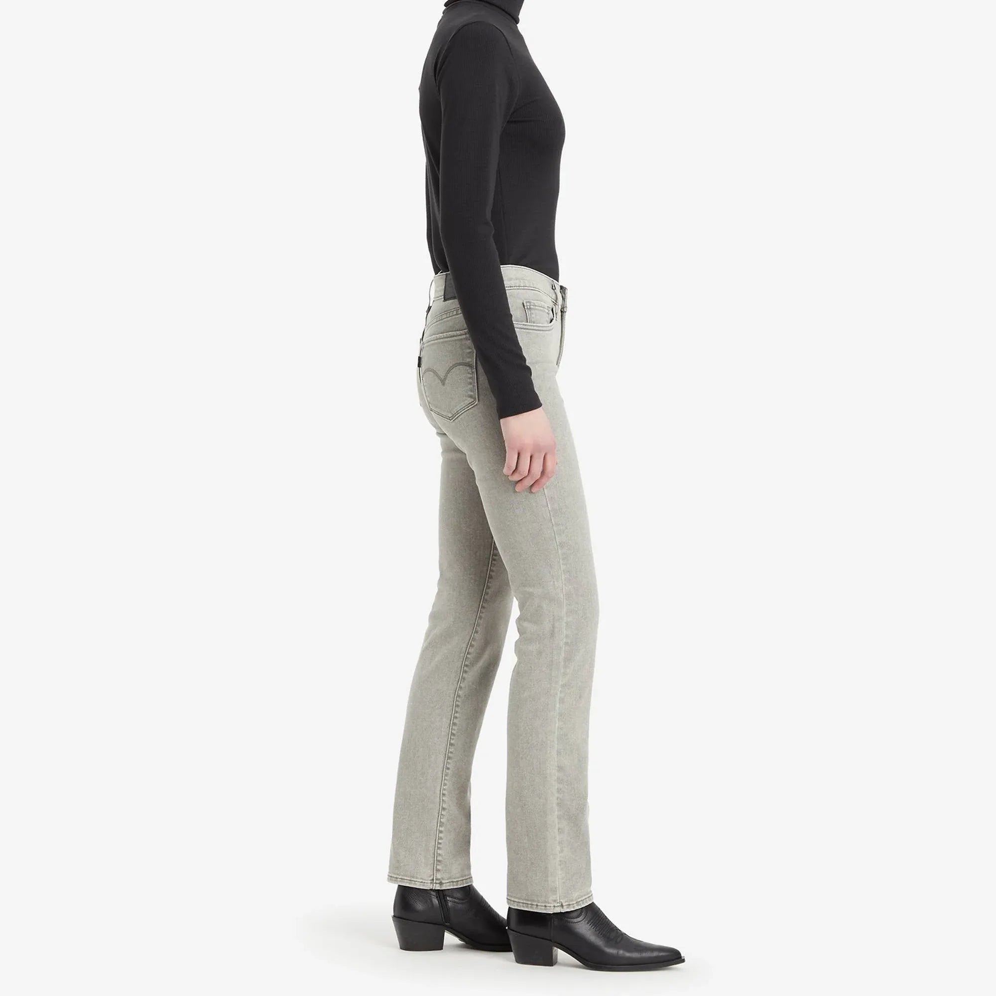 Levi's 314 Shaping Straight Grey Denim Jeans with Tummy Panel - Gomix Brands Outlet
